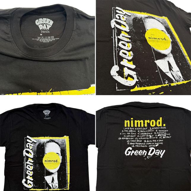 ロックオフ Tシャツ 半袖 グリーンデイ ニムロッド 黒 ROCK OFF GREEN DAY NIMROD TRACKLIST ブラック イエロー 両面プリントTシャツ バックプリント |  | 03