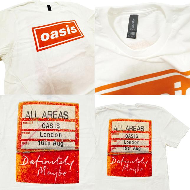 ロックオフ Tシャツ 半袖 オアシス パス 黒 白 ブラック ホワイト ROCK OFF Oasis Definitely Maybe AAA Pass 両面プリントTシャツ バックプリント |  | 04