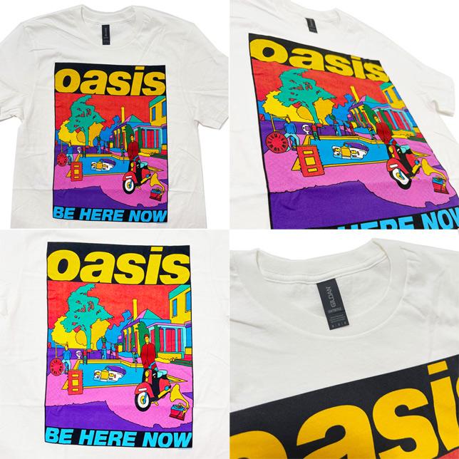 ロックオフ Tシャツ 半袖 オアシス ROCK OFF Oasis BE HERE NOW ホワイト プリントTシャツ バックプリント |  | 02