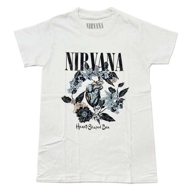 ロックオフ Tシャツ 半袖 ニルヴァーナ 白 ROCK OFF NIRVANA HEART SHAPE BOX ホワイト プリントTシャツ |  | 01