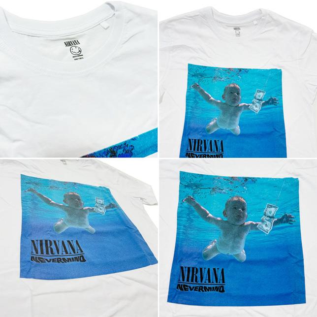 ロックオフ Tシャツ 半袖 ニルヴァーナ ベビー 白 ROCK OFF NIRVANA NEVERMIND ALBUM ホワイト プリントTシャツ |  | 02