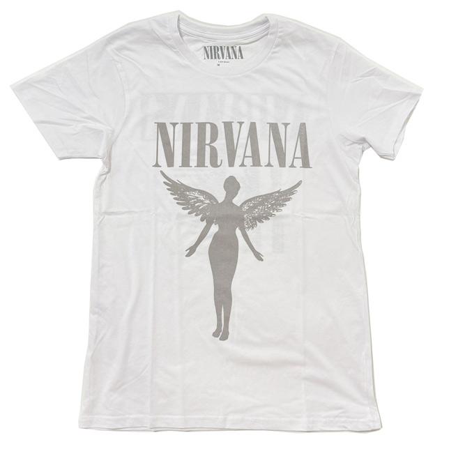 ロックオフ Tシャツ 半袖 ニルヴァーナ ツアー Tシャツ 白 ROCK OFF NIRVANA IN UTERO TOUR ホワイト 両面プリントTシャツ バックプリント |  | 01