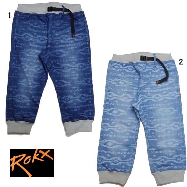 ROKX×roial ロックス×ロイアル リブデニムパンツ 柄物 RXMS7502 デニム クロップドパンツ 7分丈パンツ メンズ | ROKX