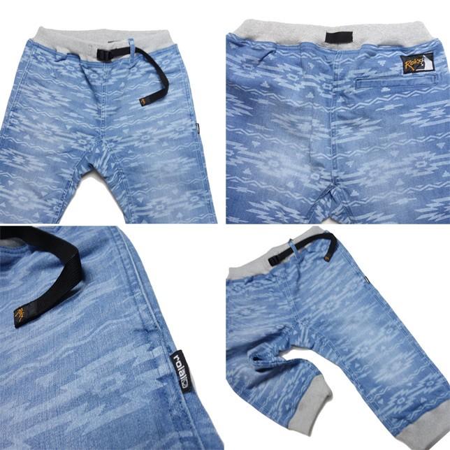 ROKX×roial ロックス×ロイアル リブデニムパンツ 柄物 RXMS7502 デニム クロップドパンツ 7分丈パンツ メンズ | ROKX | 02