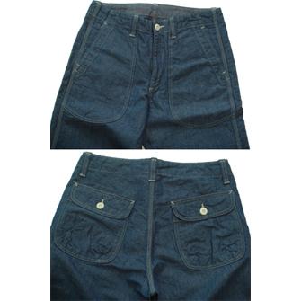 【SALE】SUNNY SPORTS サニースポーツ デニムリネン シャンブレーベイカーパンツ　クロップドパンツ |  | 02