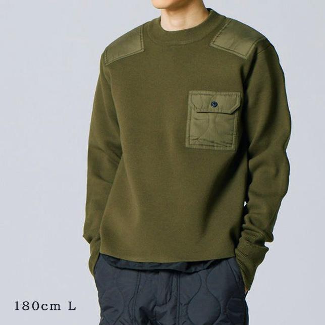 タイオン メンズ レディース 体温 ノンダウン ミリタリー クルーネック ニット コマンド セーター TAION-KN100PML-1 ユニセックス UNISEX | TAION | 02