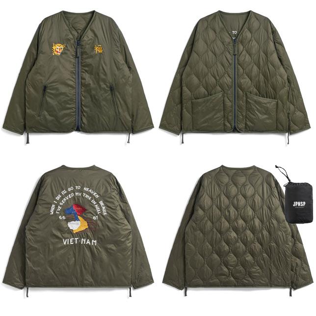 タイオン ダウン メンズ レディース 体温 ジャパンスペシャル リバーシブル ベトジャン ダウンジャケット TAION-JK03JS ユニセックス UNISEX | TAION | 01