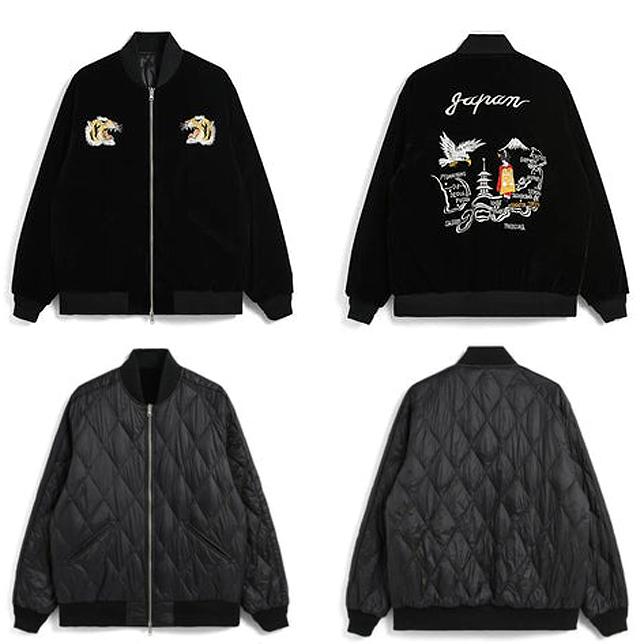 タイオン ダウン メンズ レディース 体温 ジャパンスペシャル リバーシブル スカジャン ダウンジャケット TAION-JK04JS ユニセックス UNISEX | TAION | 01