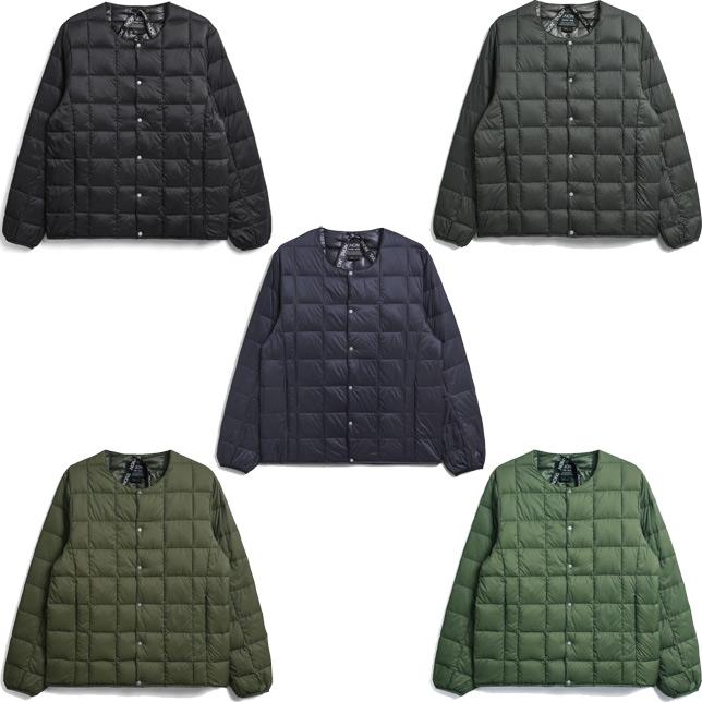 タイオン ダウン メンズ 体温 ベーシック クルーネックボタン インナーダウンジャケット 定番無地 TAION-104 ライトダウンジャケット | TAION | 01