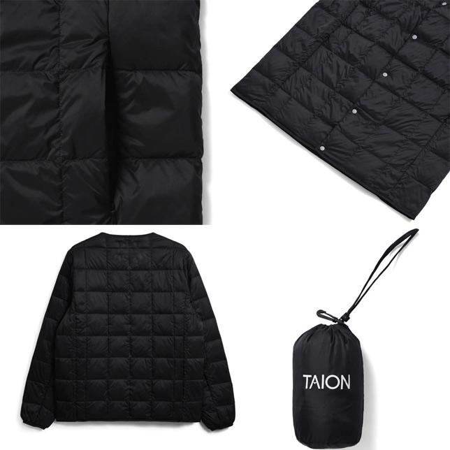 タイオン ダウン メンズ 体温 ベーシック クルーネックボタン インナーダウンジャケット 定番無地 TAION-104 ライトダウンジャケット | TAION | 04