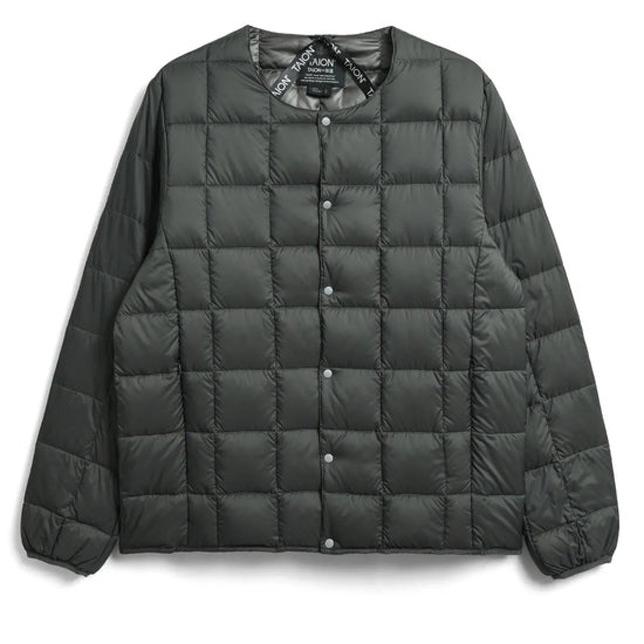 タイオン ダウン メンズ 体温 ベーシック クルーネックボタン インナーダウンジャケット 定番無地 TAION-104 ライトダウンジャケット | TAION | 06