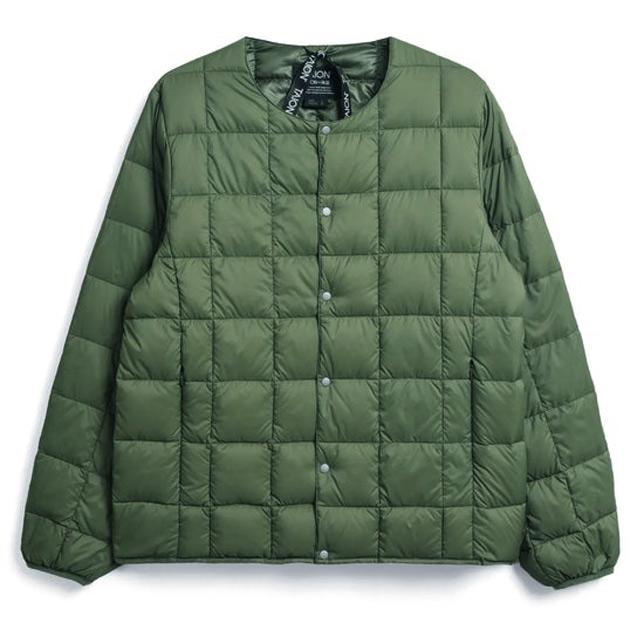 タイオン ダウン メンズ 体温 ベーシック クルーネックボタン インナーダウンジャケット 定番無地 TAION-104 ライトダウンジャケット | TAION | 09