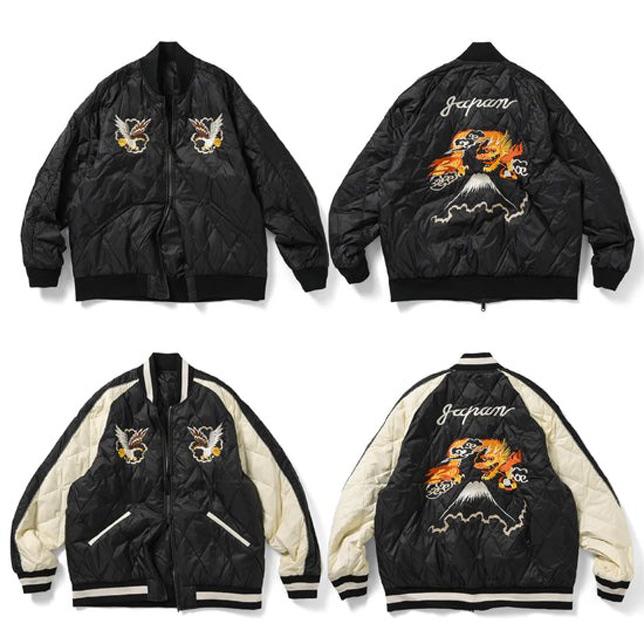 タイオン ダウン メンズ レディース 体温 ジャパンスペシャル リバーシブル スカジャン ダウンジャケット ユニセックス TAION-JK04JS-N1 | TAION | 01