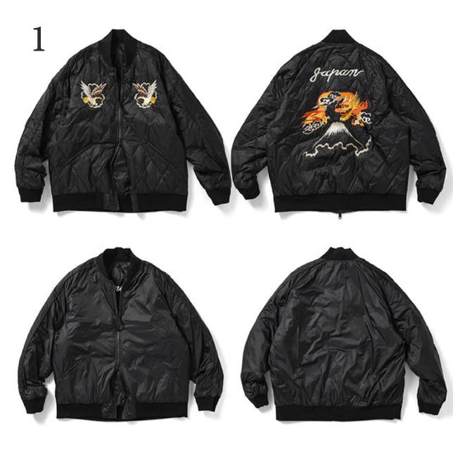 タイオン ダウン メンズ レディース 体温 ジャパンスペシャル リバーシブル スカジャン ダウンジャケット ユニセックス TAION-JK04JS-N1 | TAION | 02