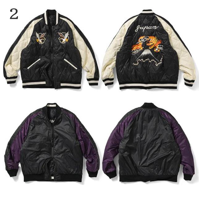 タイオン ダウン メンズ レディース 体温 ジャパンスペシャル リバーシブル スカジャン ダウンジャケット ユニセックス TAION-JK04JS-N1 | TAION | 03