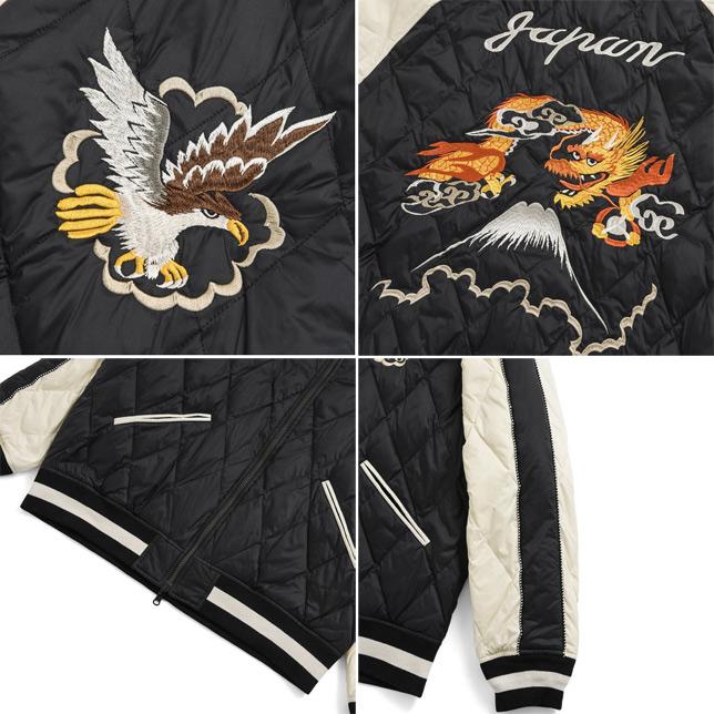 タイオン ダウン メンズ レディース 体温 ジャパンスペシャル リバーシブル スカジャン ダウンジャケット ユニセックス TAION-JK04JS-N1 | TAION | 04