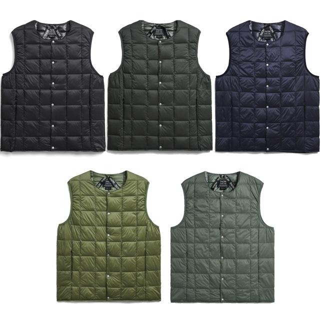 タイオン ダウン ベスト メンズ 体温 ベーシック クルーネックボタン インナーダウンベスト 定番無地 TAION-004 ライトダウンベスト | TAION | 01