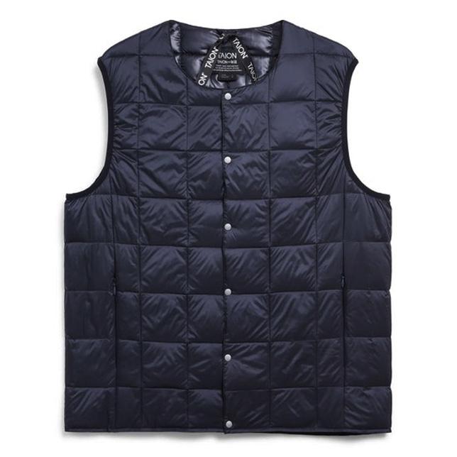 タイオン ダウン ベスト メンズ 体温 ベーシック クルーネックボタン インナーダウンベスト 定番無地 TAION-004 ライトダウンベスト | TAION | 06