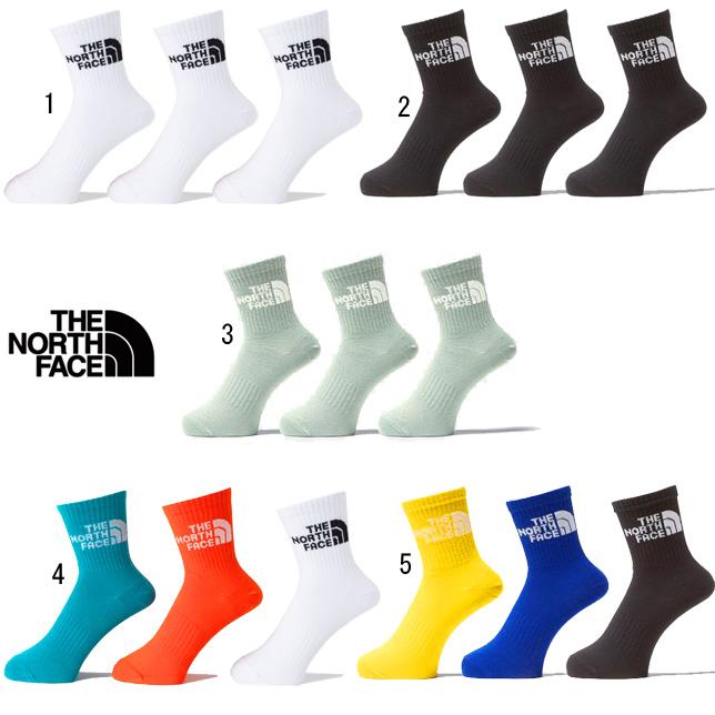 ザ・ノース・フェイス TNF ジャカード ロゴ 3P クルー ユニセックス NN82411 ソックス 靴下 | THE NORTH FACE
