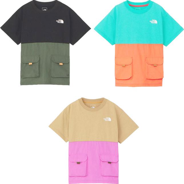 ザ・ノース・フェイス アドベンチャーティー キッズ NTJ32433 配色切替デザイン ポケット Tシャツ | THE NORTH FACE | 01