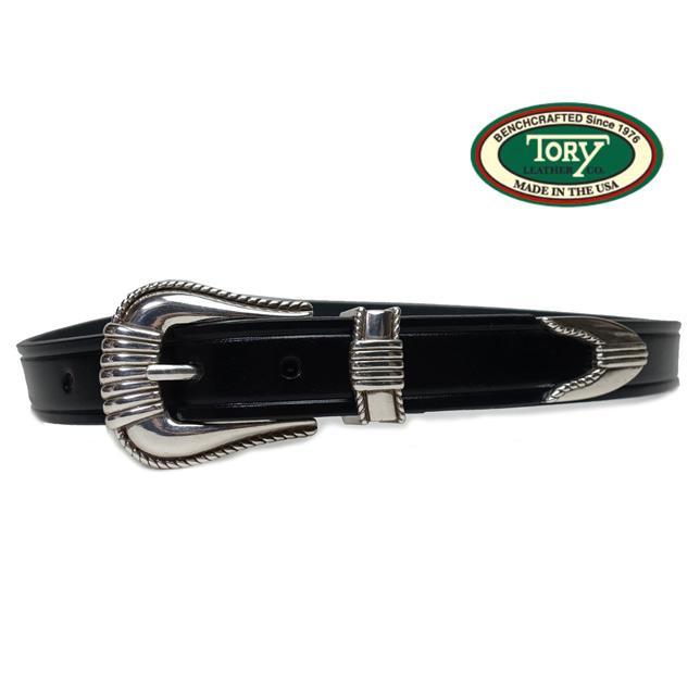 トリーレザー ベルト 3ピース シルバーバックルベルト黒 ブラック×ニッケル TORY LEATHER 3-PIECE SILVER BUCKLE BELTS BLACK×NICKEL 3091 | 