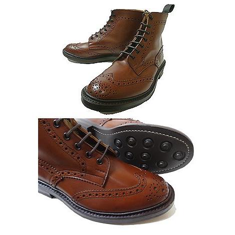 Tricker's トリッカーズ ウィングチップ カントリー ブーツ ブラウン | Tricker's | 01