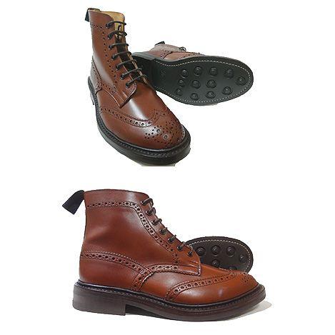 Tricker's トリッカーズ ウィングチップ カントリー ブーツ ブラウン | Tricker's | 02