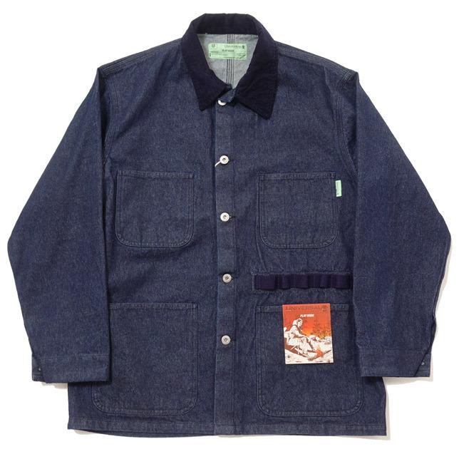 UNIVERSAL OVERALL PLAY COVERALL プレイ カバーオール デニム ワークジャケット U2214225PW PLAY WORK キャンプ アウトドア | UNIVERSAL OVERALL | 01