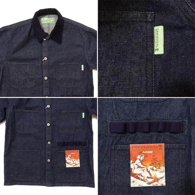 UNIVERSAL OVERALL PLAY COVERALL プレイ カバーオール デニム ワークジャケット U2214225PW PLAY WORK キャンプ アウトドア | UNIVERSAL OVERALL | 02