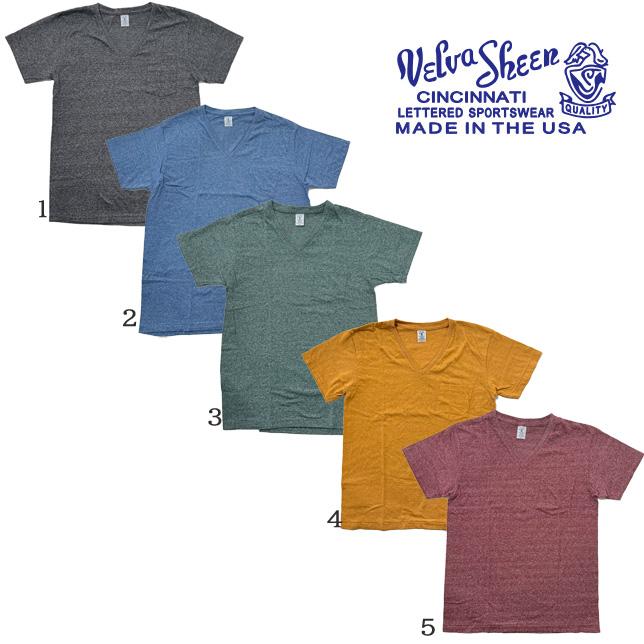 ヴェルバシーン Vネック Tシャツ Made in the U.S.A. パック Tシャツ ポケット TEE 無地  VelvaSheen ベルバシーン | 