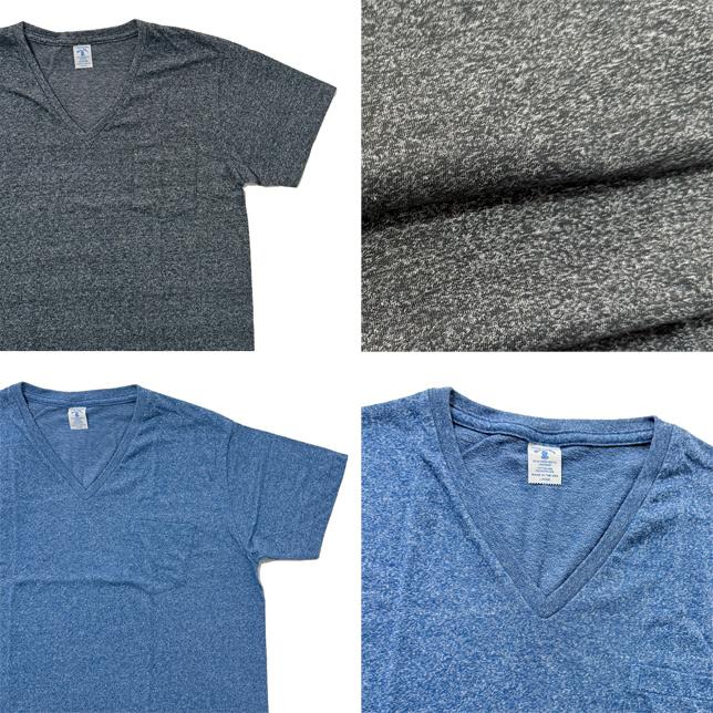 ヴェルバシーン Vネック Tシャツ Made in the U.S.A. パック Tシャツ ポケット TEE 無地  VelvaSheen ベルバシーン |  | 02