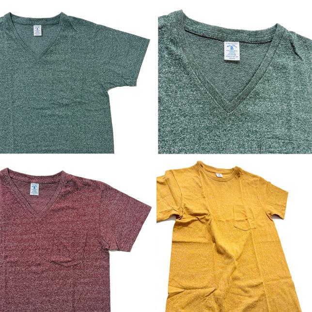 ヴェルバシーン Vネック Tシャツ Made in the U.S.A. パック Tシャツ ポケット TEE 無地  VelvaSheen ベルバシーン |  | 03