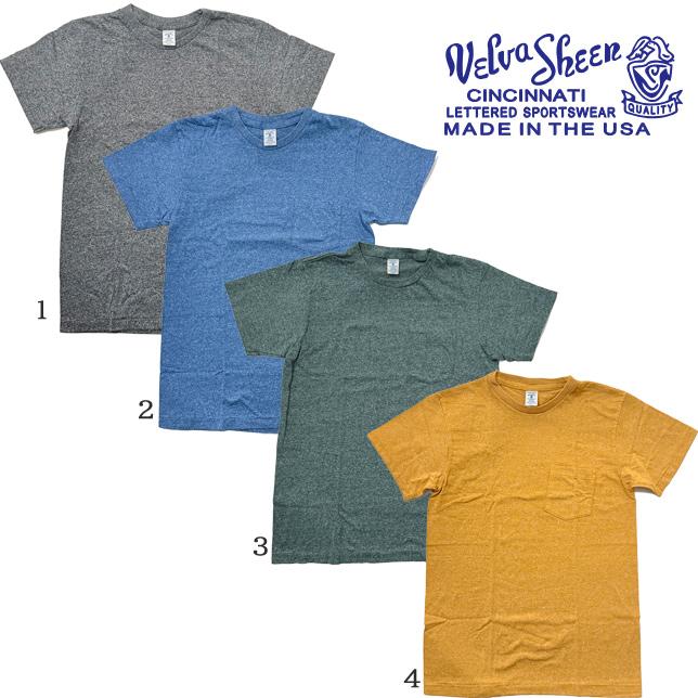 ヴェルバシーン クルーネック Tシャツ Made in the U.S.A. パック Tシャツ ポケット TEE 無地 VelvaSheen ベルバシーン | 