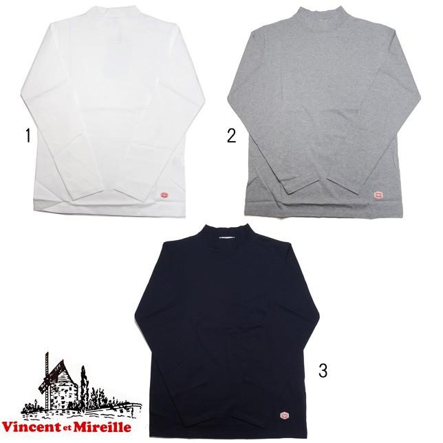 VINCENT ET MIREILLE ヴァンソン エ ミレイユ モックネック ロングスリーブティー ハイネック長袖 Tシャツ | 