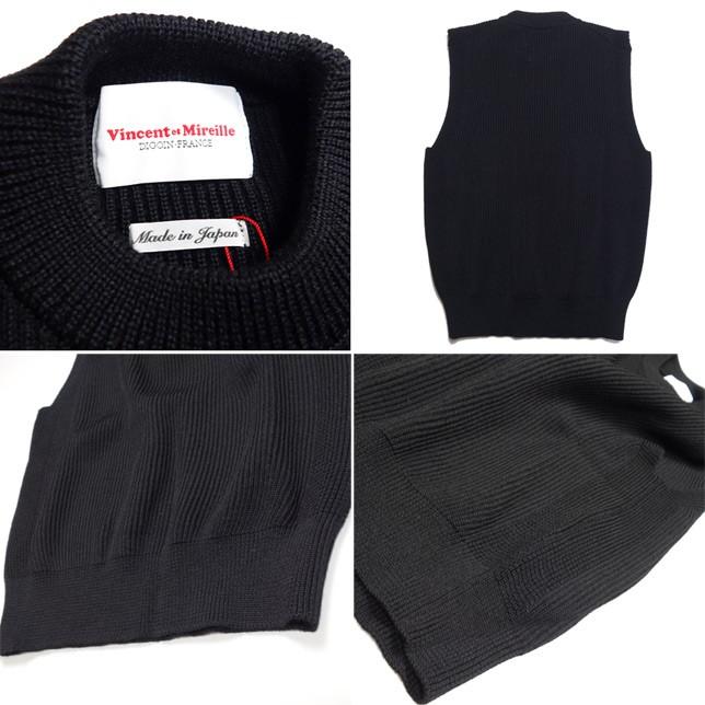 VINCENT ET MIREILLE  ヴァンソン エ ミレイユ CREW VEST 8GG AZE クルーベスト 8ゲージ アゼ ニット ベスト |  | 01