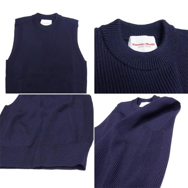 VINCENT ET MIREILLE  ヴァンソン エ ミレイユ CREW VEST 8GG AZE クルーベスト 8ゲージ アゼ ニット ベスト |  | 02