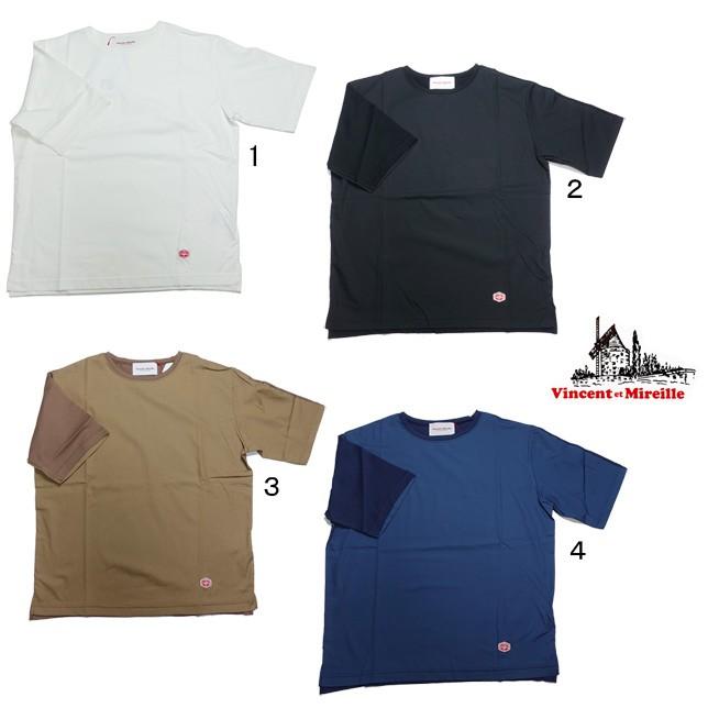 VINCENT ET MIREILLE ヴァンソン エ ミレイユ COMBINATION 5/S コンビネーション 半袖 Tシャツ カットソー デザインTシャツ | 