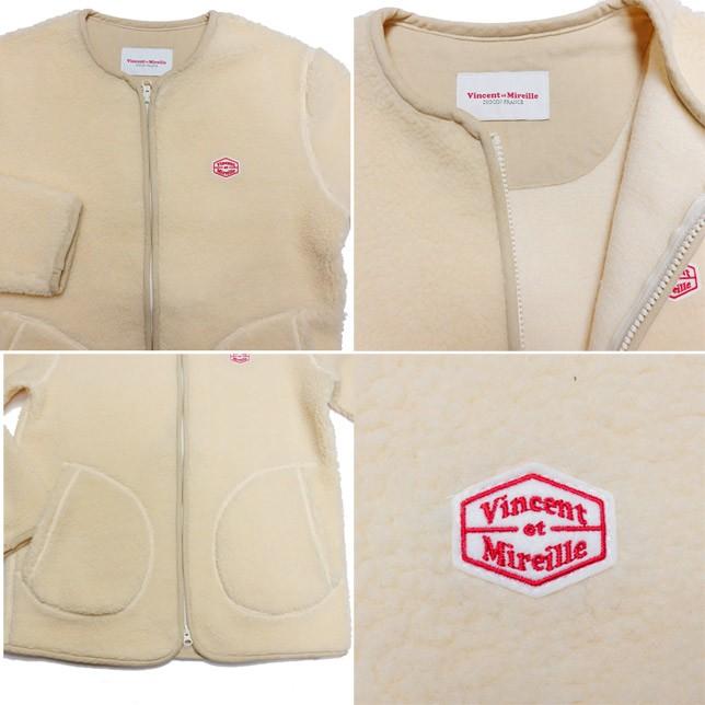 ヴァンソン エ ミレイユ VINCENT ET MIREILLE ボアジップアップカーディガン ボアジャケット ノーカラー メンズ  VM192MB25141 |  | 02