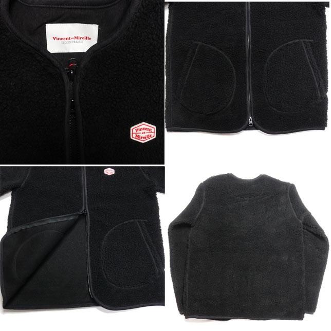 ヴァンソン エ ミレイユ VINCENT ET MIREILLE ボアジップアップカーディガン ボアジャケット ノーカラー メンズ  VM192MB25141 |  | 03