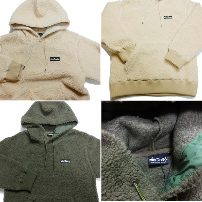 WILD THINGS ワイルドシングス ボアパーカー FLUFFY BOA PARKA WT19120N ボア フリース プルパーカー | WILD THINGS | 03