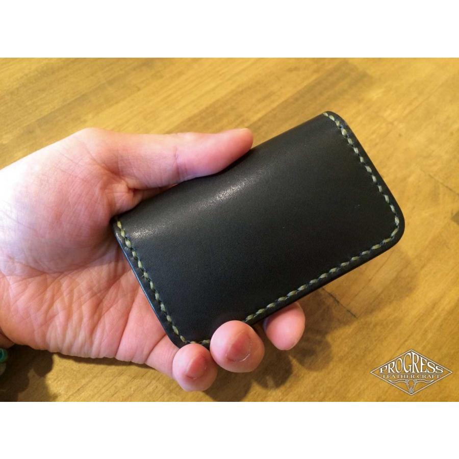 名刺ケース ヨコ型 栃木レザー サドルレザー ハンドメイド 本革