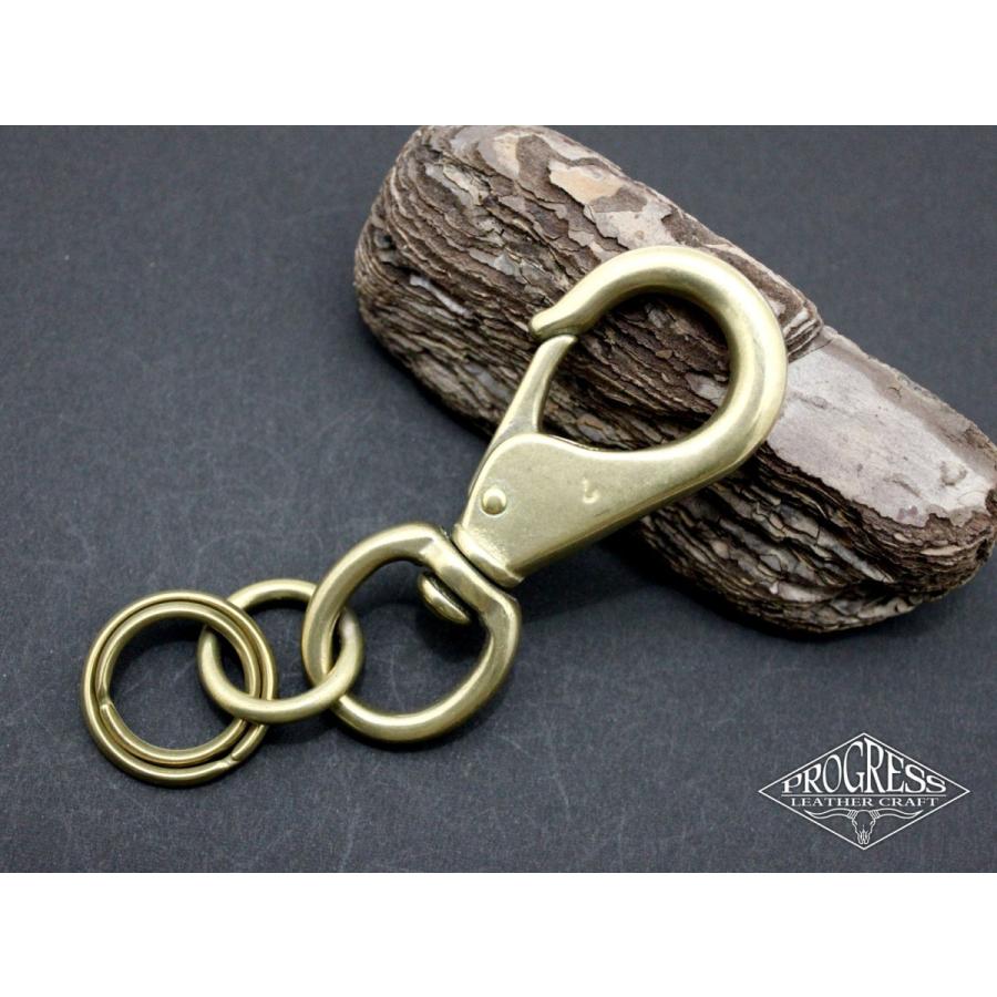 真鍮 ブラス ヨットナスカン キーホルダー 大小キーリング付き ナスカン | 