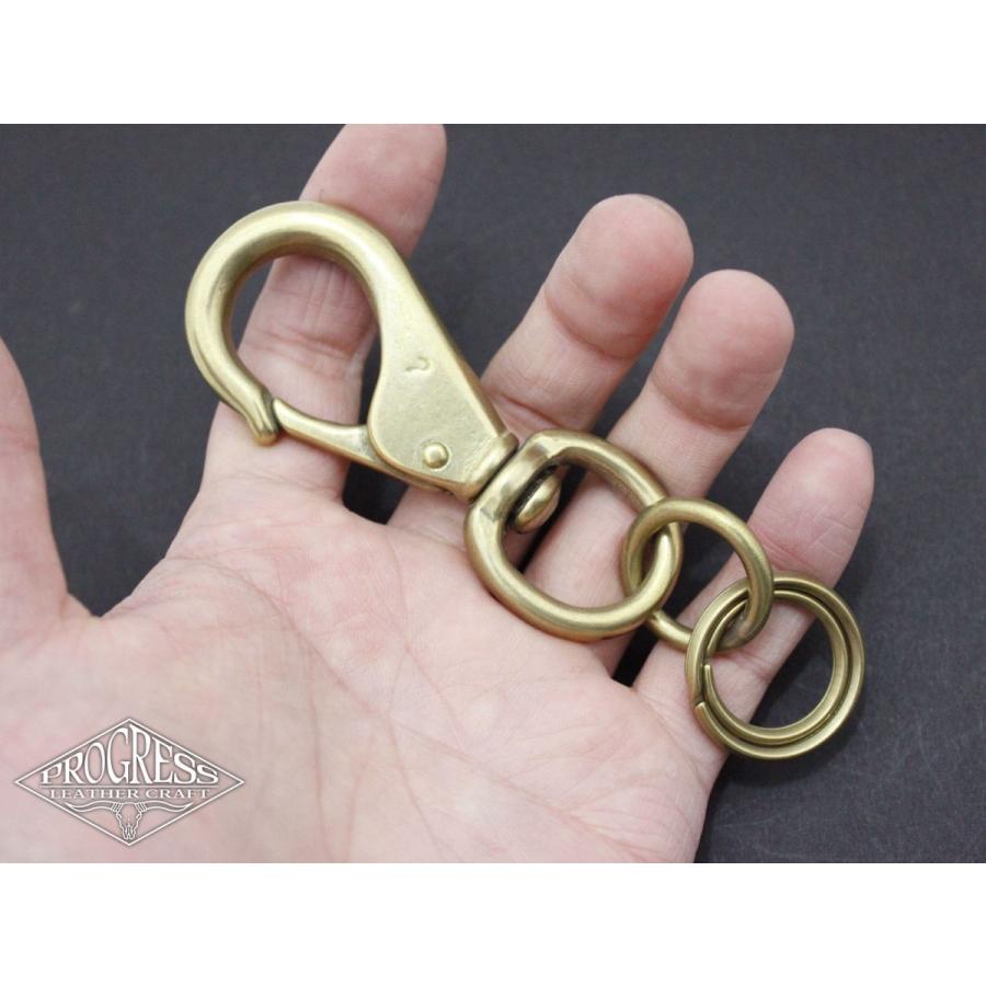 真鍮 ブラス ヨットナスカン キーホルダー 大小キーリング付き ナスカン |  | 02