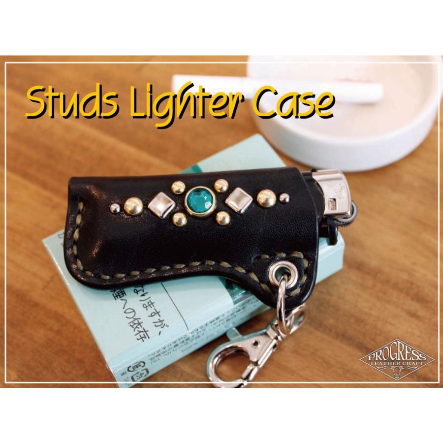 Studs ライターケース 栃木レザー サドルレザー ハンドメイド