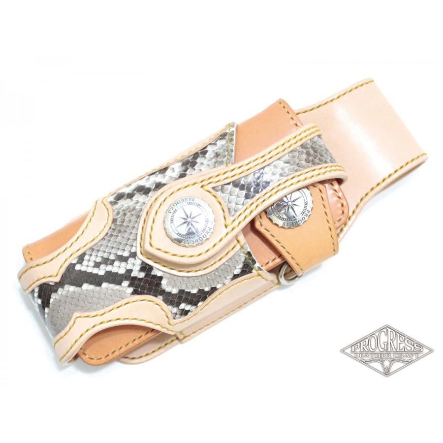 ウォレットケース ダイアモンドパイソン  栃木レザー サドルレザー ハンドメイド | 