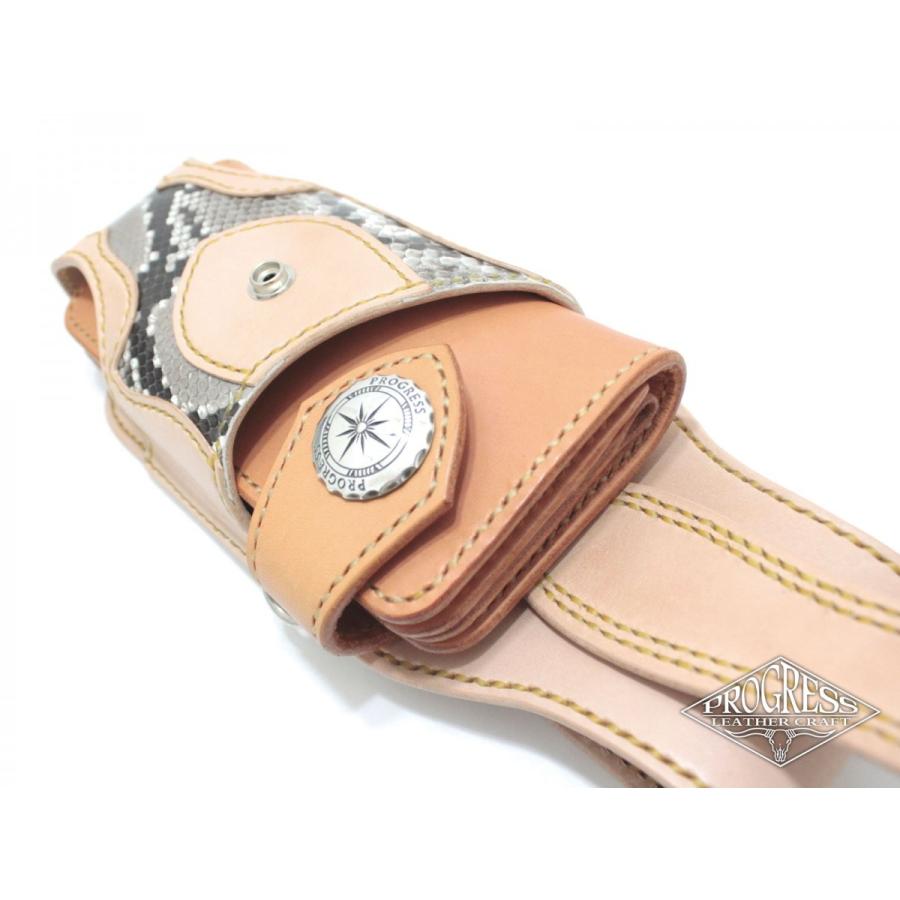 ウォレットケース ダイアモンドパイソン  栃木レザー サドルレザー ハンドメイド |  | 03