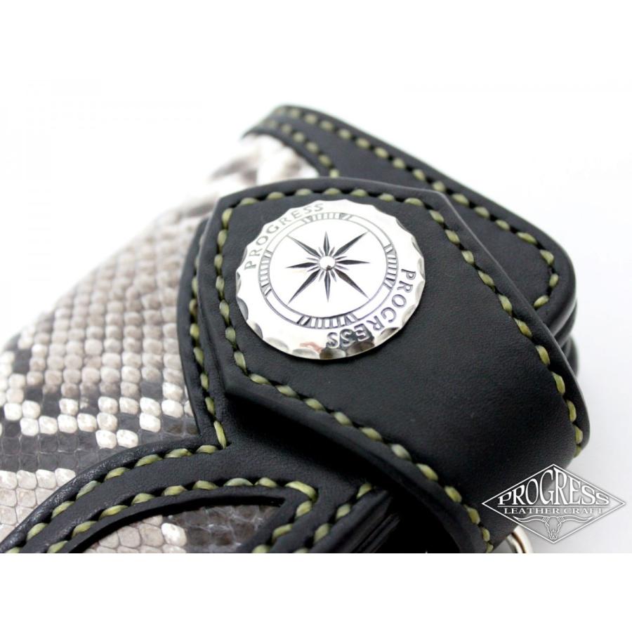 Ｗ.Ｅロングウォレット ダイアモンドパイソン  栃木レザー サドルレザー イーグル |  | 01