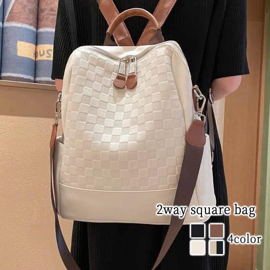 リュック レディース 2wayスクエアバッグ 40代 おしゃれ 軽い 皮 大容量 人気 通勤 レザー 50代 きれいめ A4 本革 かわいい 革 30代 20代 ブランド | ブランド登録なし