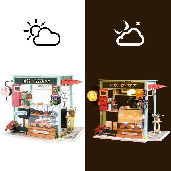 DIY つくるんです！ デザート| ミニチュアハウスキット ミニハウス | ROBOTIME | 03