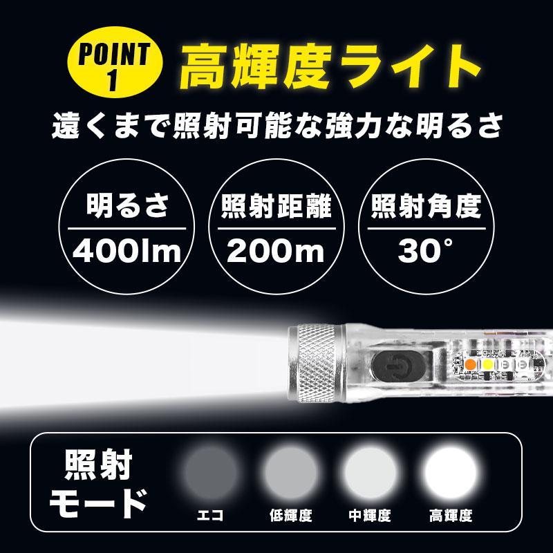ハンディライト 懐中電灯 led 超強力 小型ライト 充電式 最強 防災 ミニ 携帯ライト 小型 キーホルダー USB 防水 明るい | ブランド登録なし | 02